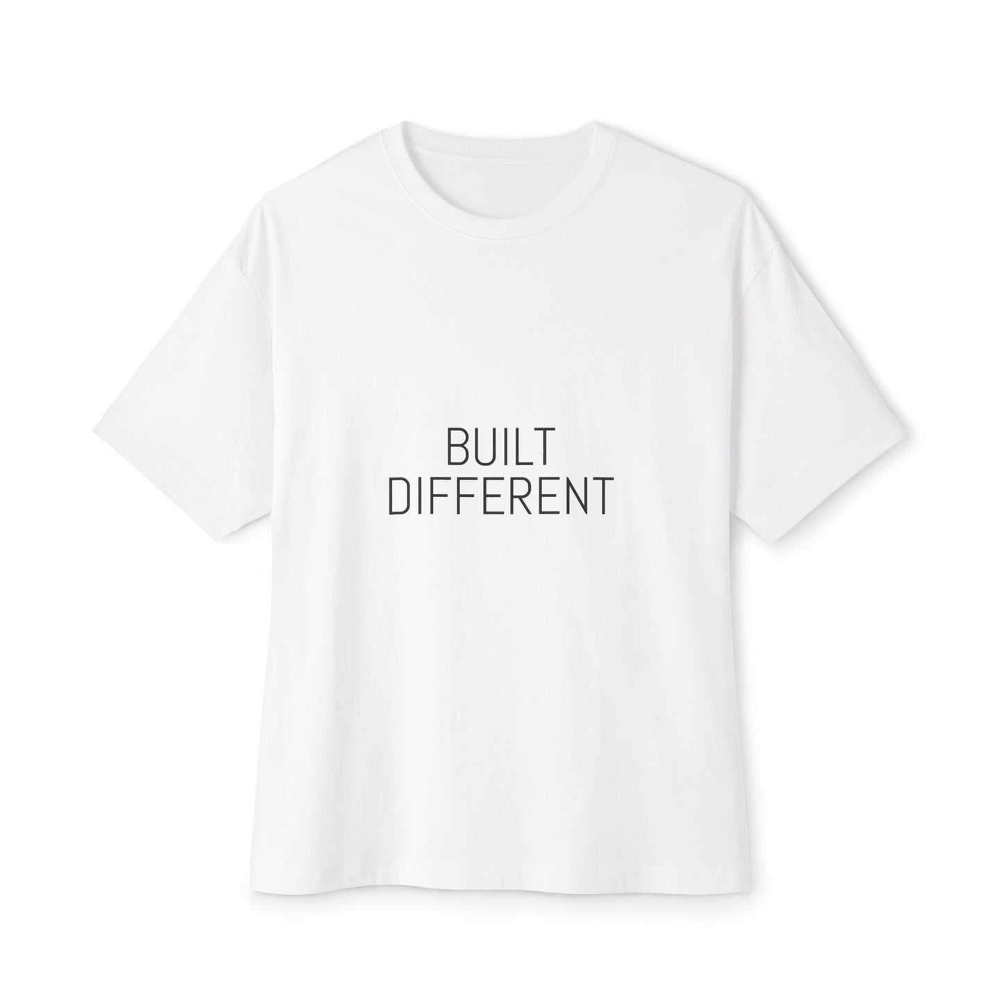 Built Different Boxy Tee — Minimalist Graphic T‑Shirt