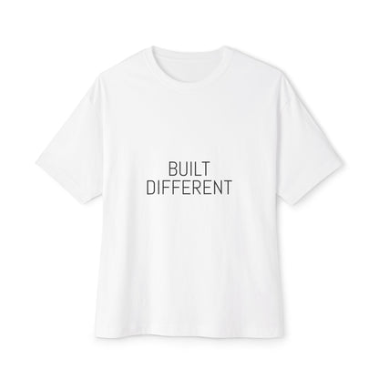 Built Different Boxy Tee — Minimalist Graphic T‑Shirt