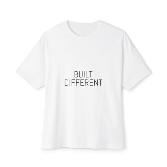 Built Different Boxy Tee — Minimalist Graphic T‑Shirt